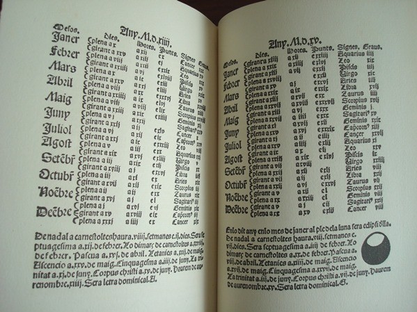Lunari e reportori del temps, Bernat de Granollachs, 1513
