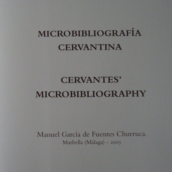 Microbibliografía cervantina - Cervante's microbibliography (normal size) - Image 3