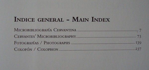 Microbibliografía cervantina - Cervante's microbibliography (tamaño normal)