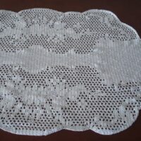 Table cloth living room crochet white 133x49 - Image 5