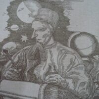 Poster drawing of John of Avignon, Sevillana Medicina, by Alcorlo 1995 - Image 4