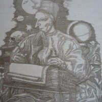 Poster drawing of John of Avignon, Sevillana Medicina, by Alcorlo 1995 - Image 2