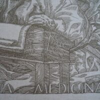 Poster drawing of John of Avignon, Sevillana Medicina, by Alcorlo 1995 - Image 3