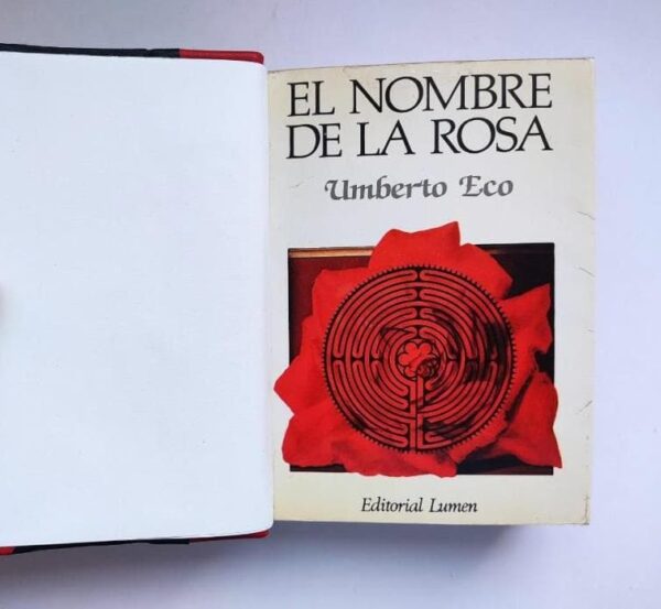 El nombre de la rosa. Umberto Eco, 1983 ¡Una rosa de encuadernación! - Imagen 5