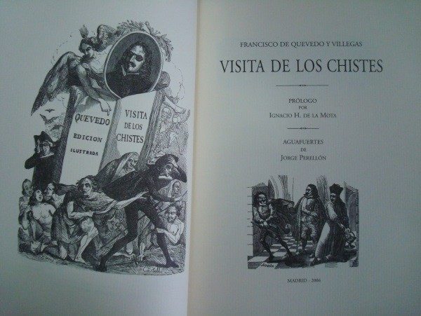 Visita de los chistes, Quevedo, con grabados de Jorge Perellón