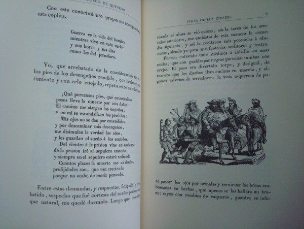 Visita de los chistes, Quevedo, con grabados de Jorge Perellón