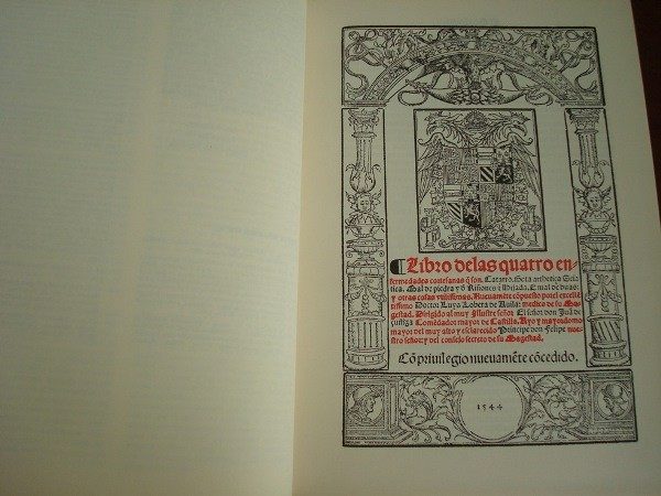 Libro de las cuatro enfermedades cortesanas, 1544