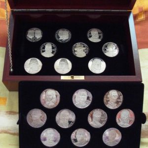 Colección Reyes de España en medallas de plata pura