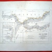 1852 Map Spanish possessions in Africa, Atlas of Bachelor