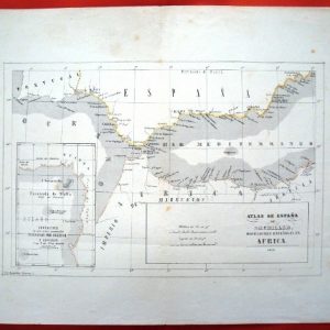 1852 Mapa Posesiones españolas en África, Atlas de Bachiller