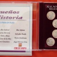 Malaga in the History, a collection of 13 silver medals, 1995