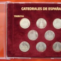 Cathedrals of Spain, collection of 8 silver medals, 1995