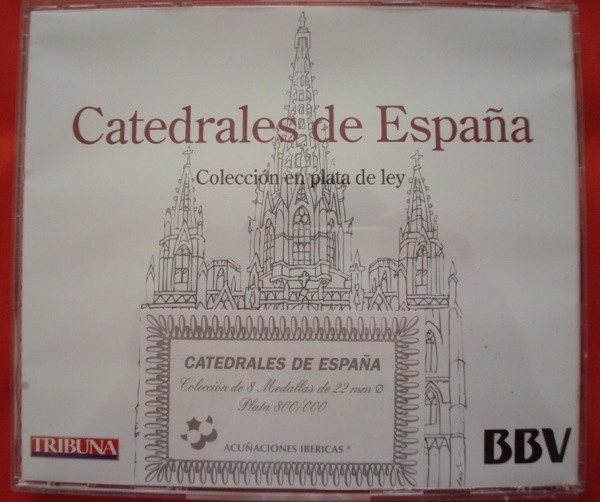 Catedrales de España, colección de 8 medallas de plata, 1995