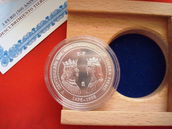 1998 Moneda plata FNMT Serie QCTF Venezuela 3 euros