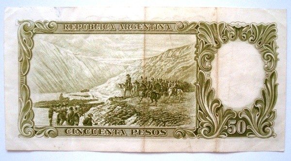 1983 Billete de 50 pesos de Argentina