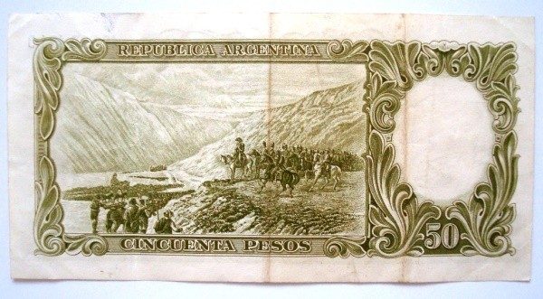 1983 banknote 50 pesos of Argentina - Image 3