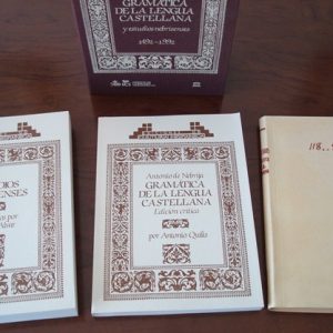 Gramática de la Lengua Castellana, Antonio de Nebrija, 1492 (3 tomos)