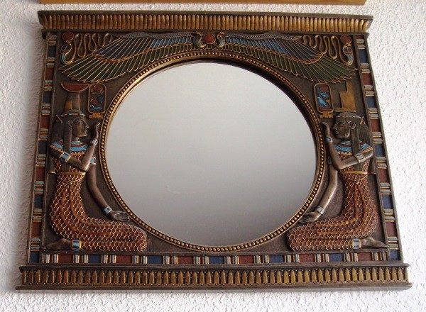 Espejo egipcio, pared, muy decorativo