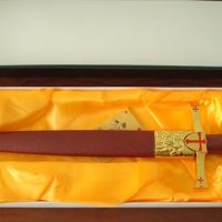 Templar dagger gold color, blade 23 cm, Tole10 - Image 3
