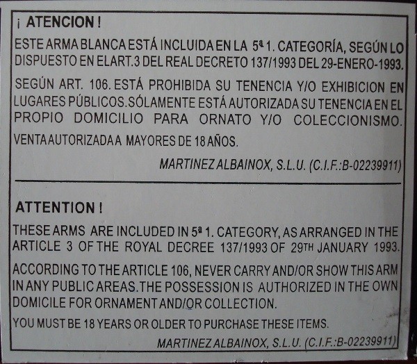 Templar dagger gold color, blade 23 cm, Tole10 - Image 5