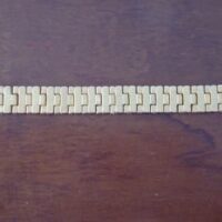 Golden jewelry bracelet with silver hooks - Image 2