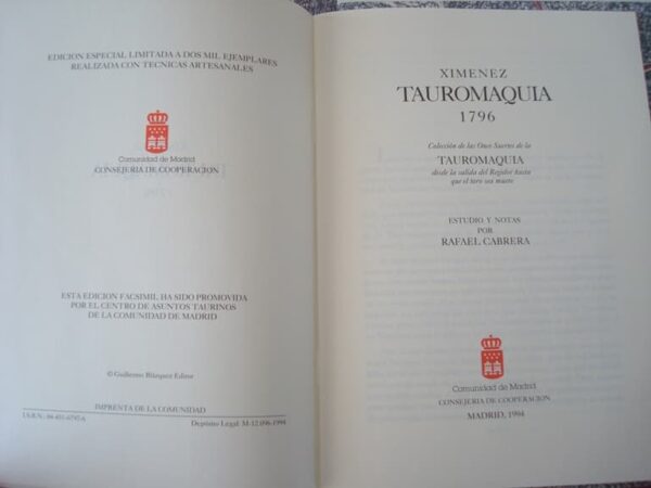 Tauromaquia. Ximénez. 1796 - Imagen 9