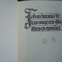 1494 Of the illustrious women romance, Boccaccio