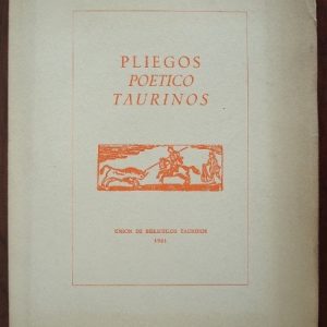 Pliegos Poético Taurinos, 1961, U.B.T.