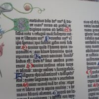 La Biblia de Gutenberg (Biblia de 42 líneas), año 1454. Incunable de Burgos