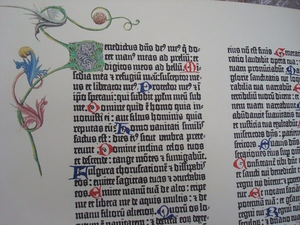La Biblia de Gutenberg (Biblia de 42 líneas), año 1454. Incunable de Burgos