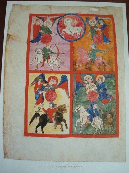 Hojas del Beato de Liébana códice de Turín, s. XII