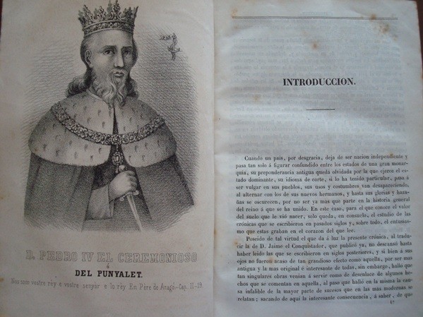 1850 Crónica del rey de Aragón Pedro IV, primera edición lemosín-español