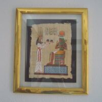 Lot of 4 gilt paintings Ancient Egypt plates - Image 2