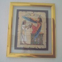 Lot of 4 gilt paintings Ancient Egypt plates - Image 3