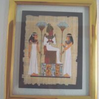 Lot of 4 gilt paintings Ancient Egypt plates - Image 4