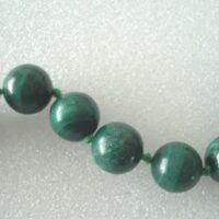 Necklace of 37 8/10 mm malachite beads - Image 4