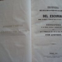 1849 History of the Royal Monastery of El Escorial, José Quevedo