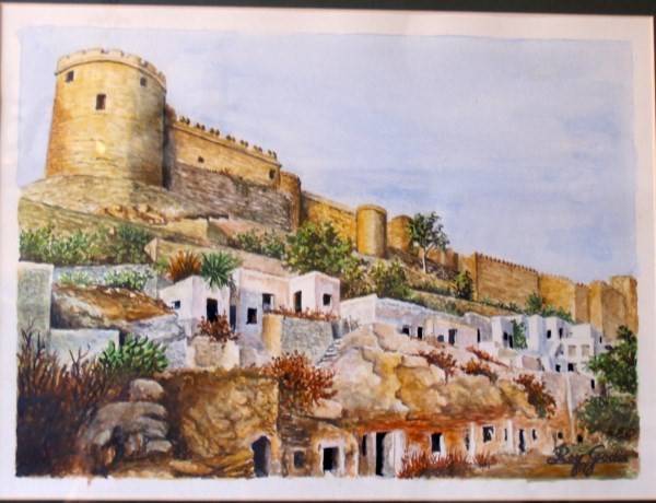 Rey Godas The Alcazaba Of Almeria 1978 Watercolor