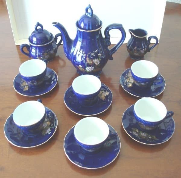 Eiho Japanese porcelain coffee or tea set
