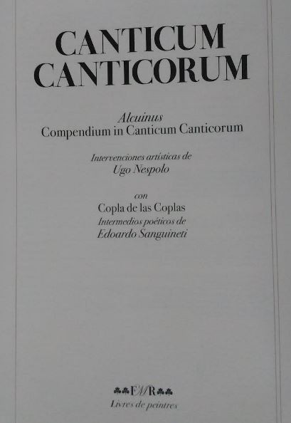 El Cantar de los Cantares, FMR-ARTE, Ugo Nespolo, 2007