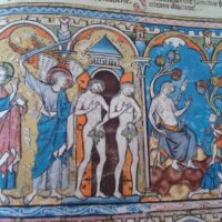 2-page natural parchment sheet of The Bible of the Crusaders - Image 5