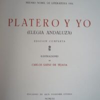 Platero y Yo, Juan Ramón Jiménez, ilustrado por Carlos Sáenz de Tejada, 1957