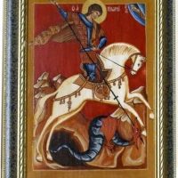 San Jorge, original icon, Francisco Arlandis López, 1993 - Image 3