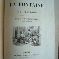 Las fábulas de La Fontaine, en francés, ilustrado por Jules David, 1839
