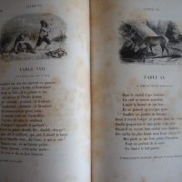 Las fábulas de La Fontaine, en francés, ilustrado por Jules David, 1839