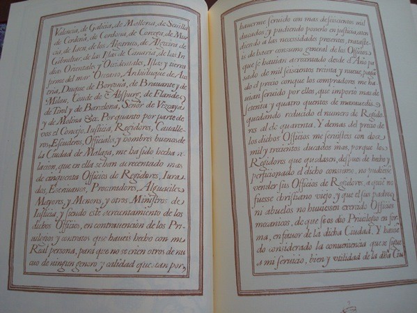 Privilegio de Estatuto de Nobleza de Sangre de la Ciudad de Málaga, s. XVII