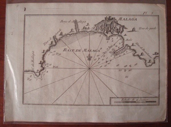 Mapa de la Bahía de Málaga, c. 1780