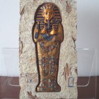 Tutankhamun sarcophagus plaque for wall or shelf