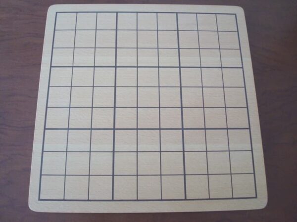 Multi-game 9 x 9 squared wooden board