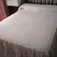 White handmade crochet bedspread for bed 135 - Image 6